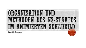 Vorschau - Präsentationen/Tafelbilder - Organisation und Methoden des NS-Staates im animierten PowerPoint-Schaubild - Seite 1