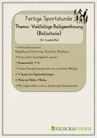 Vorschau - Stundenentwürfe - Vielfältige Ballgewöhnung (Ballschule) - Der tragende Ball (Fertige Sportstunde) - Deckblatt
