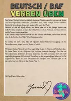 Vorschau - Mal- und Bastelvorlagen - Deutsch - Verben konjugieren - Präsens und Präteritum - Seite 2