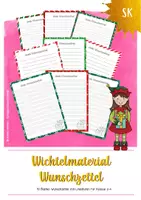 Vorschau - Arbeitsblätter - Wichtelmaterial - Wunschzettel (Klasse 2-4) - Deckblatt