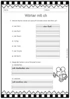 Vorschau - Arbeitsblätter - Rechtschreibung - Wörter mit ch - Seite 3