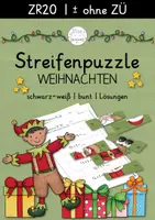 Vorschau - Arbeitsblätter - Rechenpuzzle Streifen | Weihnachten | ZR 20 | Addition und Subtraktion ohne ZÜ - Deckblatt