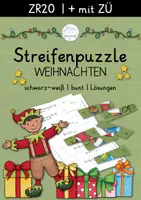 Vorschau - Arbeitsblätter - Rechenpuzzle Streifen | Weihnachten | ZR 20 | Addition mit ZÜ - Deckblatt
