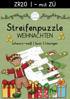 Vorschau - Arbeitsblätter - Rechenpuzzle Streifen | Weihnachten | ZR 20 | Subtraktion mit ZÜ - Deckblatt