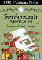 Vorschau - Arbeitsblätter - Rechenpuzzle Streifen | Weihnachten | ZR 20 | Verliebte Zahlen - Deckblatt