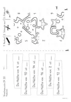Vorschau - Arbeitsblätter - Rechenpuzzle Streifen | Weihnachten | ZR 20 | Verdoppeln und Halbieren - Seite 3