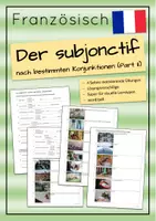 Vorschau - Arbeitsblätter - Subjonctif Materialpaket (Schwerpunkt: Subjonctif nach bestimmten Konjunktionen) - Seite 1