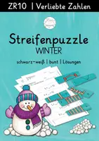 Vorschau - Arbeitsblätter - Rechenpuzzle Streifen | Winter | ZR 10 | Verliebte Zahlen - Deckblatt