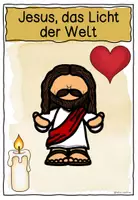 Vorschau - Stundenentwürfe - Jesus als Licht der Welt / Symbol Licht Symbolkarte Transparenzkarte - Seite 1