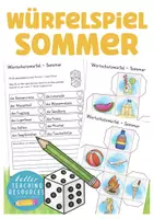 Aperçu - Jeux - Sommer Wortschatzwürfel Deutsch jeu Allemand - Page de couverture