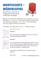 Aperçu - Jeux - Musikinstrumente Wortschatzwürfel Deutsch jeu Allemand - Page 1