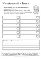Aperçu - Jeux - Sommer Wortschatzwürfel Deutsch jeu Allemand - Page 2