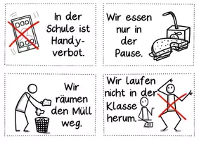 Vorschau - Merkblätter - Regelkarten für den DaZ-Unterricht - Regeln in der Klasse - Seite 3