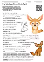 Vorschau - Arbeitsblätter - Arbeitsblatt "Wüstenfuchs" + Onlineübung & MP3 + Infografik - Deckblatt