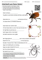 Vorschau - Arbeitsblätter - Lernposter + Arbeitsblatt "Zecken" + Onlineübung & MP3 + Mindmap + Infografik - Seite 1