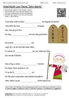 Vorschau - Arbeitsblätter - Lernposter + Arbeitsblatt "Zehn Gebote" + Onlineübung & MP3 + Mindmap + Infografik - Seite 1