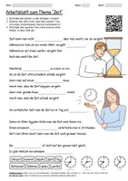 Vorschau - Arbeitsblätter - Arbeitsblatt "Zeit" + Onlineübung & MP3 + Infografik - Deckblatt