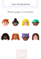 Vista previa - Hojas de trabajo - Material de emociones de colores 3D - página 1