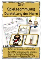 Vorschau - Stundenentwürfe - Darstellung des Herrn / Mariä Lichtmess 3 in 1 Spielesammlung Kirchenjahr - Deckblatt