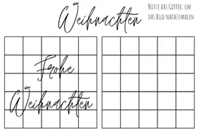 Vorschau - Mal- und Bastelvorlagen - Weihachten kreativ Lettering - Deckblatt