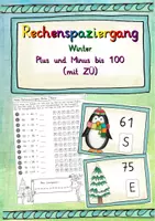 Vorschau - Arbeitsblätter - Rechenspaziergang Winter Plus und Minus 100 mit ZÜ - Deckblatt