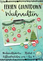 Vorschau - Poster - Ferien Countdown "Weihnachten" Klassenplakat mit Ziffernkärtchen - Deckblatt