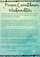 Vorschau - Poster - Ferien Countdown "Weihnachten" Klassenplakat mit Ziffernkärtchen - Seite 1