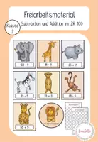 Vorschau - Arbeitsblätter - Addition und Subtraktion im ZR 100 - Freiarbeitsmaterial - Deckblatt