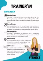 Vorschau - Poster - Fitness ⎮ Aufgaben einer Trainerin (Poster) für Kl. 5 - Seite 1