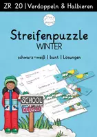 Vorschau - Arbeitsblätter - GESAMTPAKET | Rechenpuzzle Streifen | Winter | ZR 20 - Seite 1
