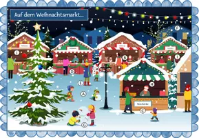 Vorschau - Arbeitsblätter - Lesespurgeschichte "Auf dem Weihnachtsmarkt" Weihnachten - Seite 2