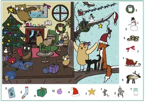 Vorschau - Arbeitsblätter - Brown Owl's Busy Christmas scene - Wimmelbild - Seite 2