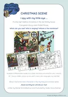 Vorschau - Arbeitsblätter - Brown Owl's Busy Christmas scene - Wimmelbild - Deckblatt