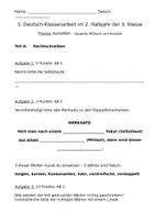 Vorschau - Klassenarbeiten - Klassenarbeit: "Kartoffeln" (Doppelkonsonanten/Rezepte), Kl. 3 - Deckblatt