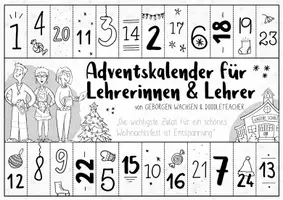 Vorschau - Mal- und Bastelvorlagen - Lehrer*innen / Lehrer / Erzieher*innen Adventskalender - Seite 1