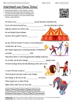 Vorschau - Arbeitsblätter - Lernposter + Arbeitsblatt "Zirkus" + Onlineübung & MP3 + Infografik - Seite 1