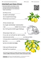 Vorschau - Arbeitsblätter - Arbeitsblatt "Zitrone" + Onlineübung & MP3 + Infografik - Deckblatt