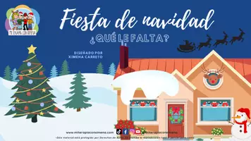 Vista previa - Refuerzo / NEE / Materiales de apoyo - Fiesta de Navidad , ¿Qué le falta? - Portada
