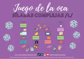Vista previa - Juegos / Gamificación - Juego de la oca SÍLABAS COMPLEJAS /L/ - Portada