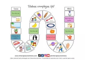 Vista previa - Juegos / Gamificación - Juego de la oca SÍLABAS COMPLEJAS /L/ - página 3