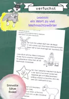 Vorschau - Arbeitsblätter - Mitwachsendes Materialpaket Leseblätter Weihnachten - Seite 1
