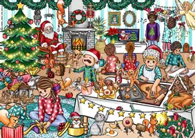 Vorschau - Unterrichtsreihen - Wimmelbild Bildkarte Suchbild "Weihnachten" - Seite 1