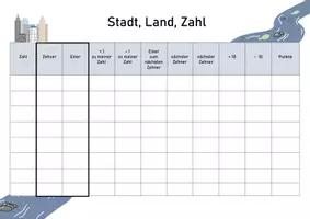 Vorschau - Arbeitsblätter - Stadt, Land, Zahl / Spielen / ZR 100 / ZR 1000 - Seite 2
