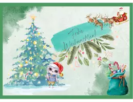 Vorschau - Arbeitsblätter - Weihnachtskarten für die Eulenklasse - Seite 1