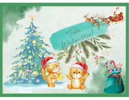 Vorschau - Arbeitsblätter - Weihnachtskarten für die Tigerklasse - Seite 1