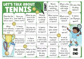 Aperçu - Jeux - jeu anglais: Let's talk about sports + hobbies English game tennis - Page 1
