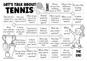 Aperçu - Jeux - jeu anglais: Let's talk about sports + hobbies English game tennis - Page 2