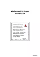 Vorschau - Text - Nikolausgedicht Holler Boller für den Nikolaussack - Seite 1