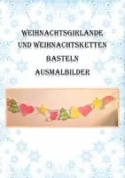 Vorschau - Mal- und Bastelvorlagen - Weihnachtsgirlande und Weihnachtsketten basteln - Deckblatt