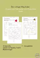 Vorschau - Arbeitsblätter - Finde den Weg zur Zuckertüte - Labyrinth - Deckblatt